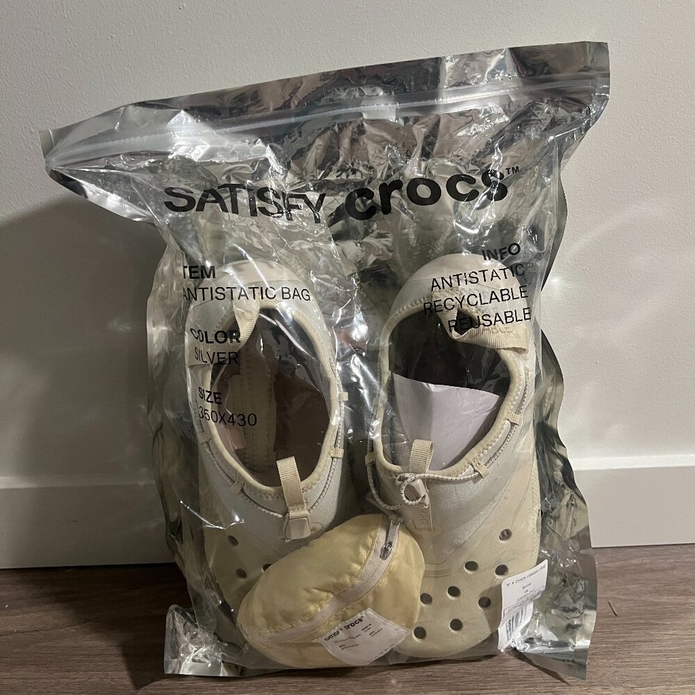 Satisfy x Crocs Classic Clog - BNIB - Size 9 - Bone